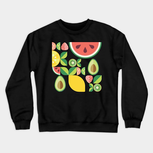 Fruits and leaves pattern Crewneck Sweatshirt by AnnArtshock